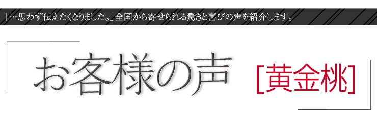 お客様の声　黄金桃