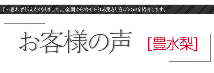 お客様の声　【豊水梨】