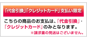 支払限定(クレジット、代金引換 限定)