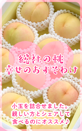 シェアするのもオススメ！総社の桃幸せのおすそわけ
